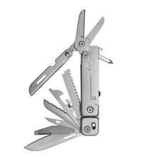 Ezüst összecsukható EDC multitool fogó kulcskarikával