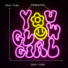 You Glow Girl LED neon sign for wall decor