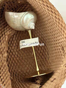 Set of two handmade gold conch wine glasses