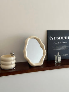 Black cloud shaped makeup mirror for vanity, desk, or wall decor