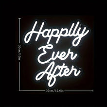 Happy Ever After neon wedding sign for romantic celebration décor