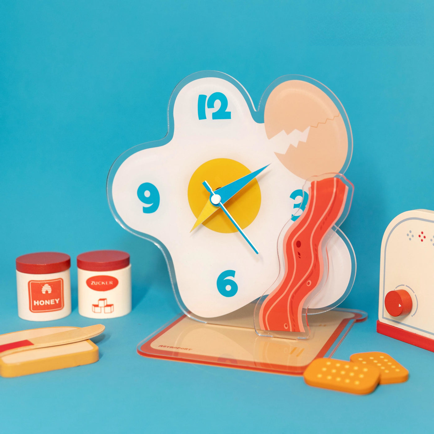 Egg-shaped acrylic desktop clock for home or office decor