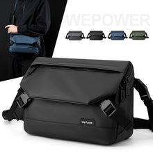 Fekete férfi crossbody táska fedeles kialakítással