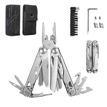 Ezüstszínű rozsdamentes acél multitool fogó