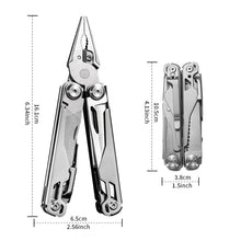 Ezüstszínű rozsdamentes acél multitool fogó