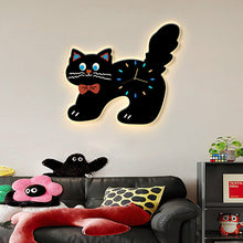 Cat shaped wall clock for decorative home wall decor