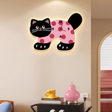 Cat shaped wall clock for decorative home wall decor