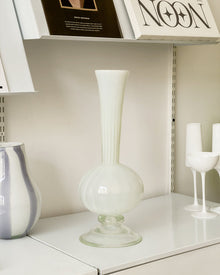 Jade glass tall flower vase for home decor