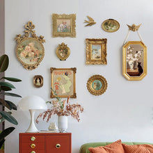 Set of 10 retro wall paintings for vintage-inspired gallery wall decor