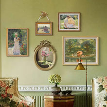 Vintage French wall art set of 5 with countryside-inspired artwork