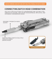 Ezüstszínű rozsdamentes acél multitool fogó