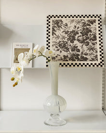 Jade glass tall flower vase for home decor