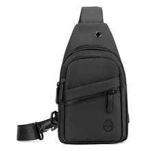 Fekete crossbody sling táska cipzáras rekeszekkel