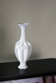 3D printed silk texture PLA vase for decorative flower display