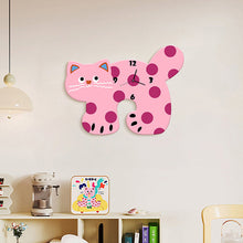 Cat shaped wall clock for decorative home wall decor