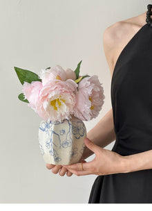 Elegant ceramic vase for flowers and home decor