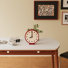 Double-sided corner wall clock with dot marker dial
