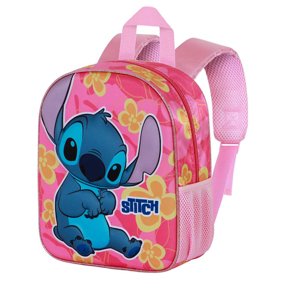 Rózsaszín Stitch 3D gyerek hátizsák
