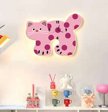 Cat shaped wall clock for decorative home wall decor