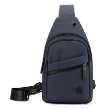Fekete crossbody sling táska cipzáras rekeszekkel