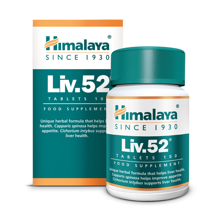 Himalaya Liv.52 liver support tablets in a 100 tablet pack