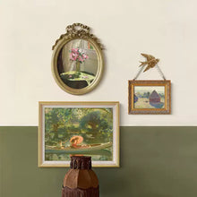 Vintage French wall art set of 5 with countryside-inspired artwork