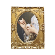 Baroque style framed wall painting with ornate floral detailing