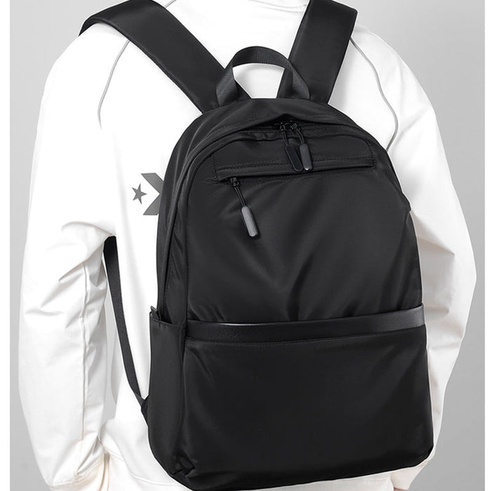 Fekete vízálló nylon laptop hátizsák