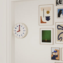 Classic white double-sided corner clock for wall or tabletop display