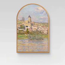 Vintage French 8-piece gallery wall art set with landscape and floral prints
