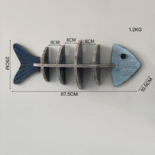 Fish-shaped wall shelf with multi-level display storage