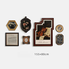 Seven-piece music-themed framed wall art set for home decor