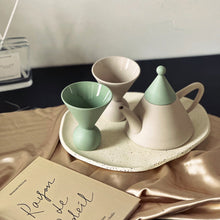 Christmas hat ceramic teapot set with matching cups