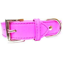 Hot pink nyakörv és póráz szett strasszkövekkel