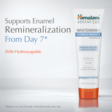 Himalaya Botanique Whitening+ peppermint hydroxyapatite toothpaste 113g tube