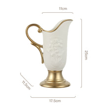 French embossed ceramic vase with floral relief detailing in silver