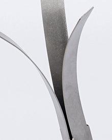 Minimalist stainless steel bud vase for modern tabletop decor