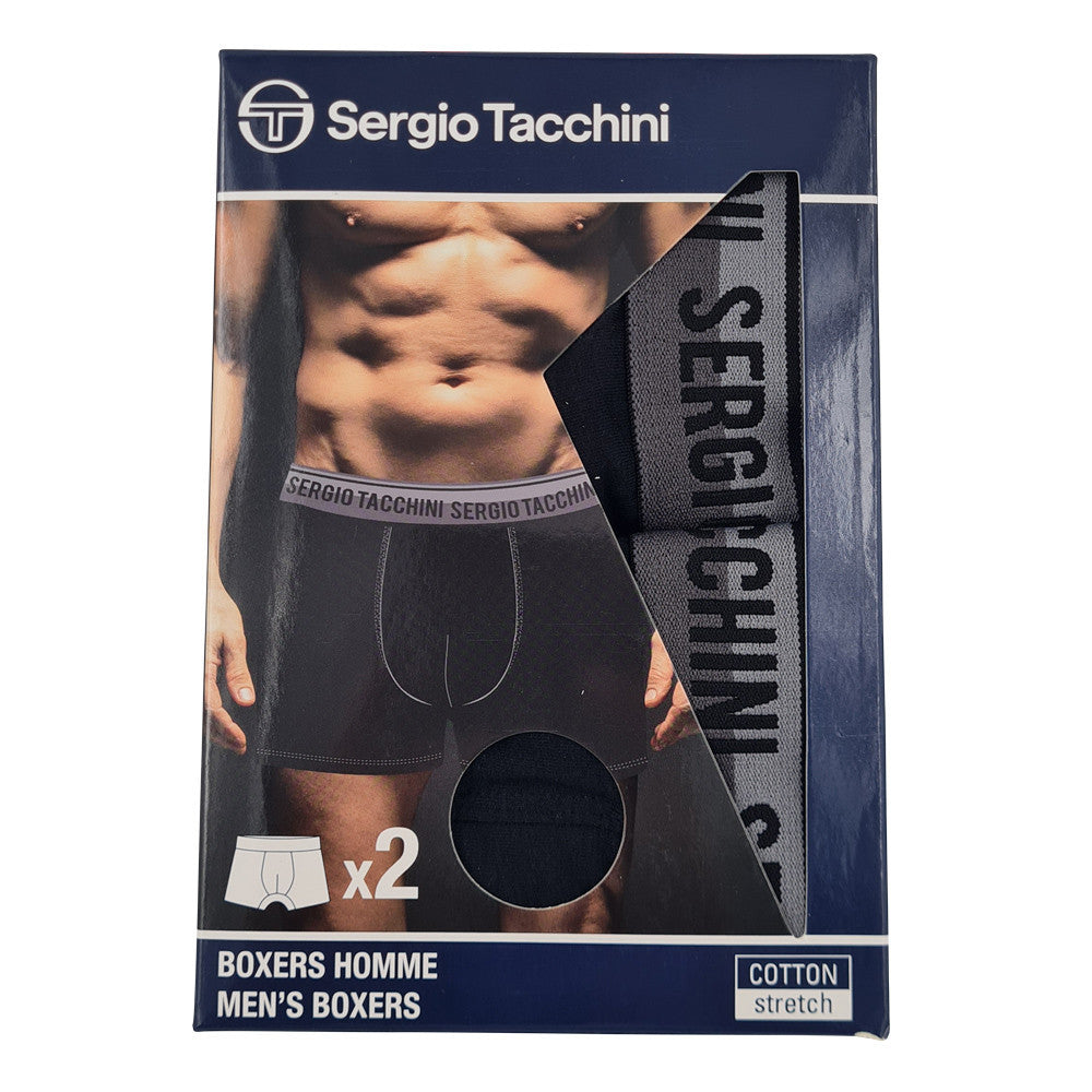 Sergio Tacchini fekete férfi pamut boxeralsó