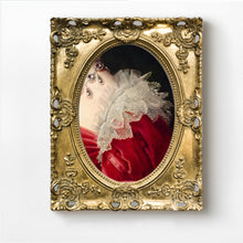 Baroque style framed wall painting with ornate floral detailing