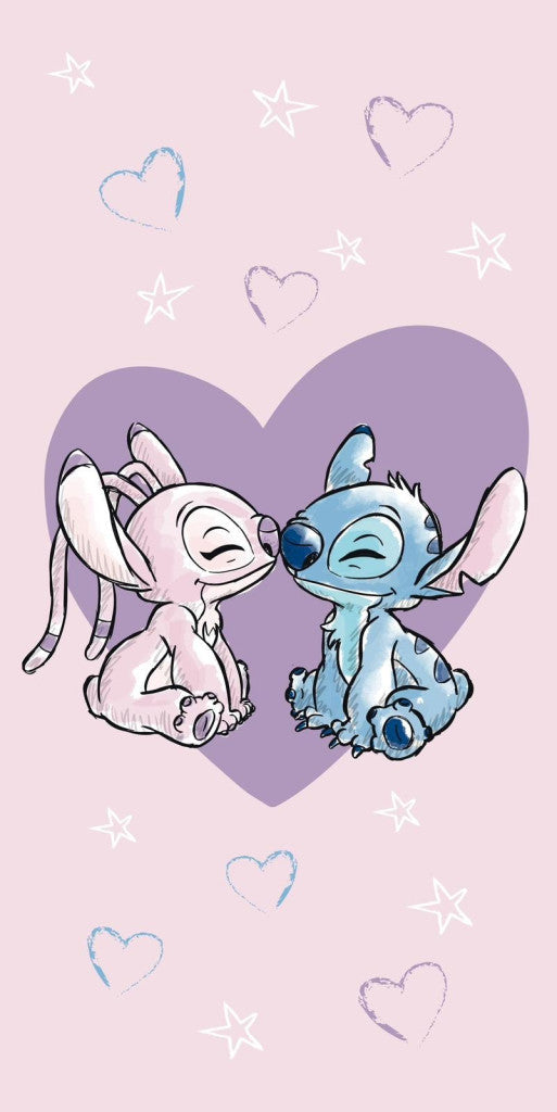 Disney Stitch Love pamut strandtörölköző 70 × 140 cm