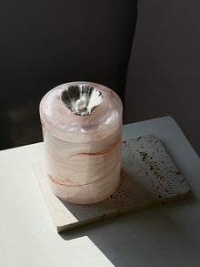 Pink pearl shell jewelry box for rings, earrings, and small accessories