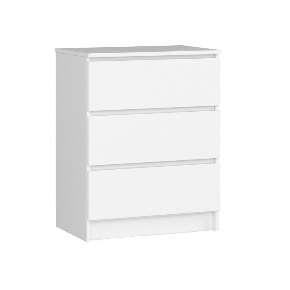 3 fiókos komód fehér 60*77*40 cm-0