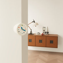 White double-sided corner clock with dots dial