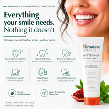 Himalaya Botanique Whitening+ Hydroxyapatite extra strength mint toothpaste 85g tube