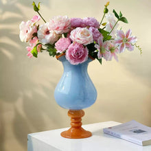 French country style glass flower vase for home decor