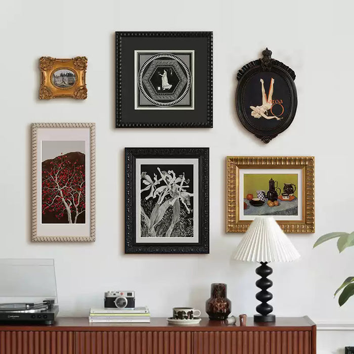 Set of six retro wall art prints for home wall decor