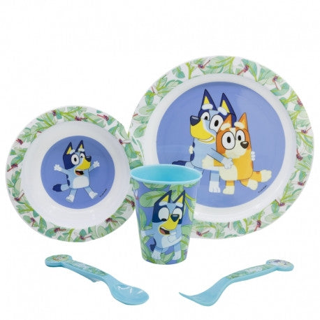Bluey 5 részes mikrózható gyerek étkészlet