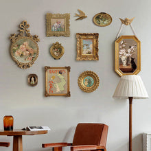 Set of 10 retro wall paintings for vintage-inspired gallery wall decor