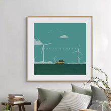 Every Day Is a New Day acrylic wall art with minimalist scenic artwork