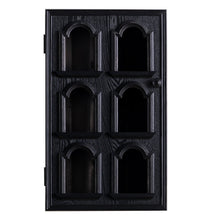 Vintage wooden wall display cabinet shelf for small home storage